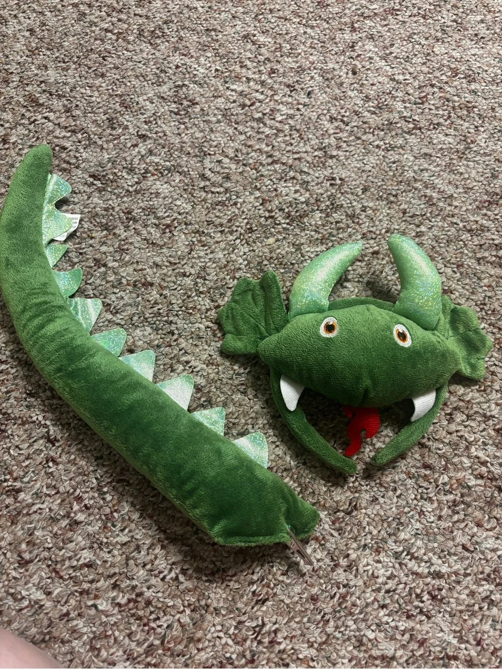 Toddler dress-up Dragon Headband & clip-on tail